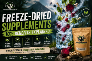 Freeze Dried Supplements with nutrient-rich whole-food ingredients.